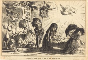 彼の死後 15 時間後、彼はまだ生きていた 作： Honoré Daumier