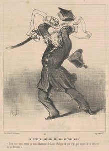 水牛に憤慨した市民 作： Honoré Daumier