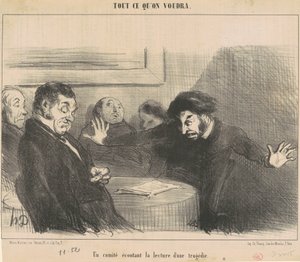 悲劇の朗読を聞く委員会 作： Honoré Daumier