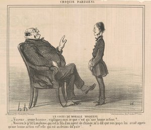 現代倫理の教訓 作： Honoré Daumier