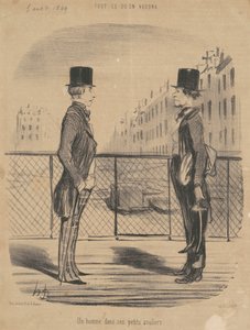 小さな靴を履いた男 作： Honoré Daumier