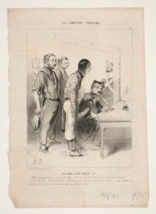男は自分にも関わらず救う 作： Honoré Daumier