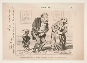 1月2日の家族のインテリア 作： Honoré Daumier