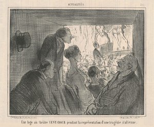 ヴァンタドール劇場の箱... 作： Honoré Daumier