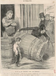 彼のビジネスに動揺したワイン商人 作： Honoré Daumier