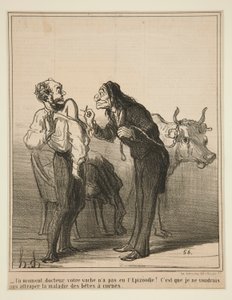 ちょっと待って、ドクター、牛さん 作： Honoré Daumier