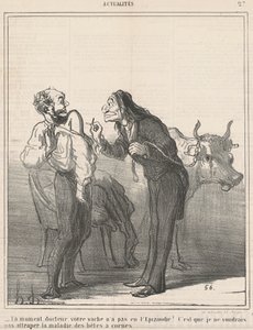 待ってください...あなたの牛はアウトブレイクしていませんか？ ... 作： Honoré Daumier