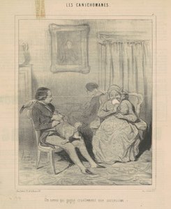 無残にも地所を手に入れる甥 作： Honoré Daumier