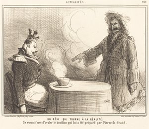 現実に変わる夢 作： Honoré Daumier