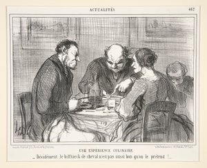 料理体験: 間違いなく、馬のステーキ n 作： Honoré Daumier