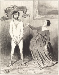私みたいな女…ボタンを戻して…？ 作： Honoré Daumier