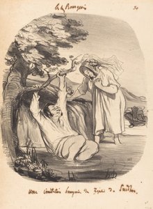 プルードンのゼファーのブルジョア的模倣 作： Honoré Daumier