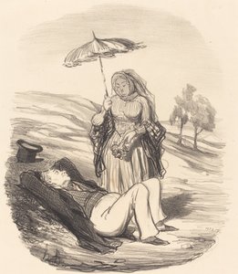 夫婦の散歩 作： Honoré Daumier