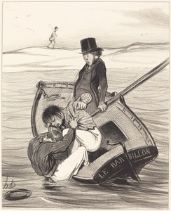 機内での反乱 作： Honoré Daumier