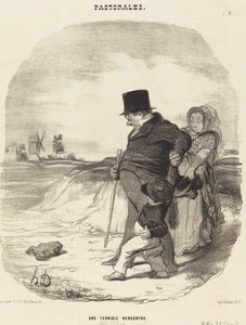 ひどい出会い 作： Honoré Daumier