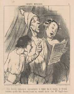 音楽が大好きな家族... 作： Honoré Daumier