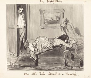 精力的な在宅勤務 作： Honoré Daumier