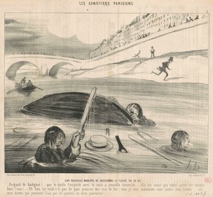 命の川を下る新しい道 作： Honoré Daumier