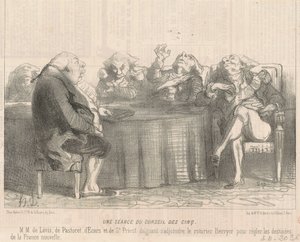 五人会議 作： Honoré Daumier