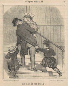 元旦の訪問 作： Honoré Daumier