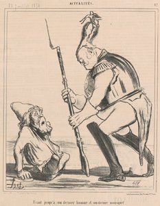 彼の最後の男を使い果たし... 作： Honoré Daumier
