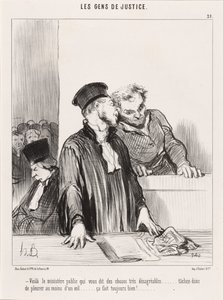 ここにいるのは検事で、あなたに不快なことを言います... 作： Honoré Daumier