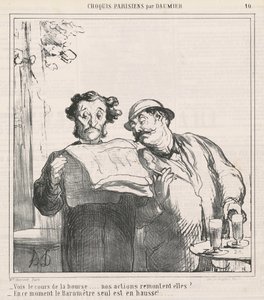 株価を見る 作： Honoré Daumier