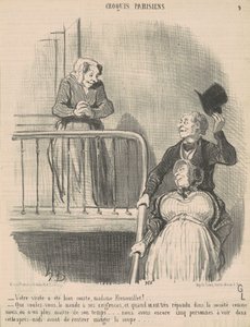 あなたの訪問は非常に短かった... 作： Honoré Daumier