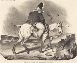 忙しい人々を旅する 作： Honoré Daumier
