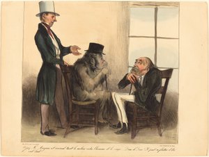 ほら、メイユーさん、この動物... 作： Honoré Daumier