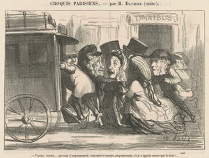 見てみましょう...それほど熱心ではありません... 作： Honoré Daumier
