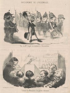 会議に向かうデュパン氏の様子 作： Honoré Daumier