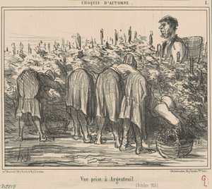アルジャントゥイユで撮影されたビュー (1856 年 10 月) 作： Honoré Daumier