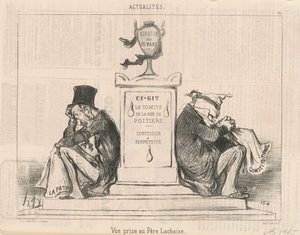 ペール・ラシェーズで撮影したビュー 作： Honoré Daumier