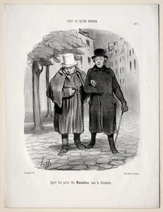 あなたがすること、プレート7：ディレクトリの下でダンディの役割を果たした 作： Honoré Daumier