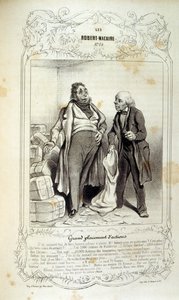 フィリッポンのアイデアや伝説を描いたイラストを「Les Cent and Robert Macaire」と題して紹介しています。 作： Honoré Daumier