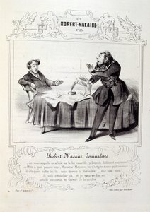 フィリッポンのアイデアや伝説を描いたイラストを「Les Cent and Robert Macaire」と題して紹介しています。