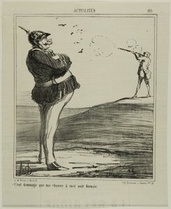 「狩りに行くことを許されないなんて、なんと残念なことだろう。 作： Honoré Victorin Daumier