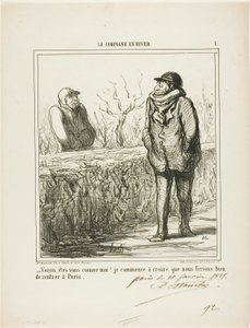 「こんにちは、ご近所さん。パリに帰るのがいいと思うようになりました」『La Campagne En Hiver』より第1曲