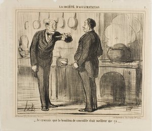 本当はワニのスープの方がおいしいと思ったんだけどね」『La Sopciété D
