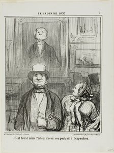 サロンに自分の肖像画が展示されるのは本当に嬉しいことだ」（『Le Salon de 1857』より）。 作： Honoré Victorin Daumier