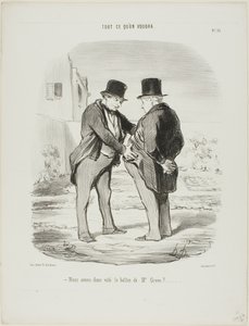 「ミスター・グリーンの気球を盗んだのか？ 作： Honoré Victorin Daumier