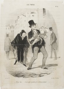 「でも、かわいそうにお腹が痛いんだ。 作： Honoré Victorin Daumier
