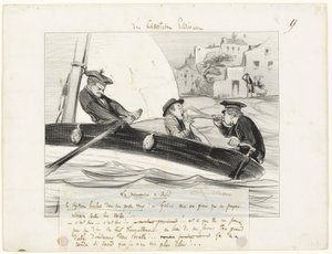 ボート・マヌーヴァー、『レ・キャノティエ・パリジャン』より9枚目 作： Honoré Victorin Daumier