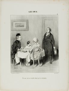 友人とは文明が生み出したワニである。 作： Honoré Victorin Daumier
