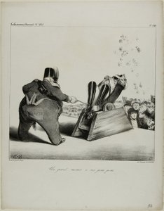 射程距離の短い大型迫撃砲、プレート488 作： Honoré Victorin Daumier