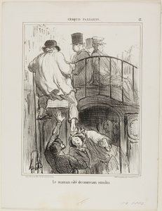 新型オムニバスの不愉快な一面（『Croquis Parisiens』より第13版