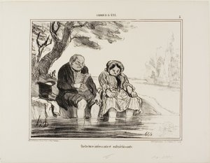 クロッキー・デテ』よりプレート3。 作： Honoré Victorin Daumier