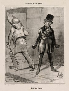 モノクロ、『Émotions Parisiennes』よりプレート23 作： Honoré Victorin Daumier