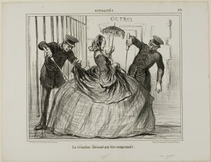 クリノリンは急に怪しくなってきた、Actualitésの419番プレート 作： Honoré Victorin Daumier